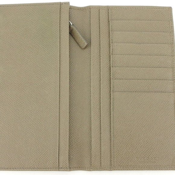 BVLGARI wallet Bulgari Bulgari Man gray gray beige leather Auth used T17951 - Picture 7 of 8